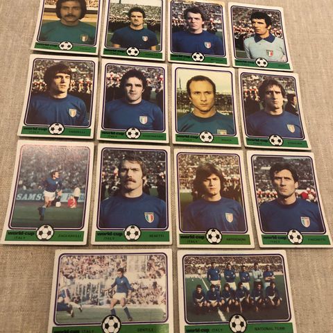 Italia - 14 stk Fotball VM 1978 Hanna’s Monty Gum