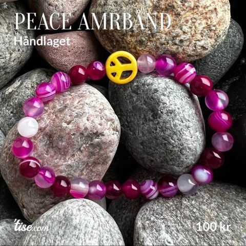 Håndlaget peace armbånd