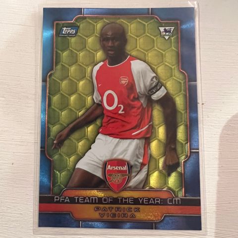 Patrick Vieira Blue foil premier gold 2004 fotballkort