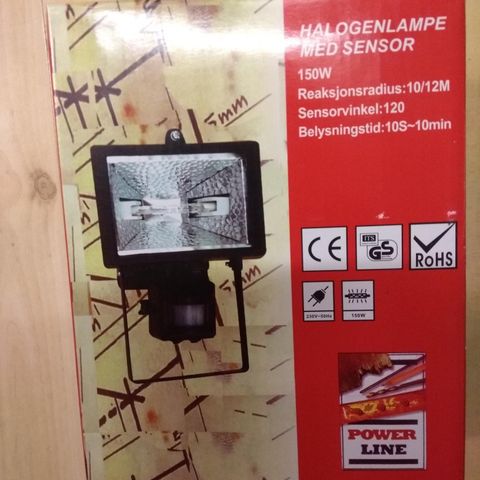 Ny Halogenlampe med sensor