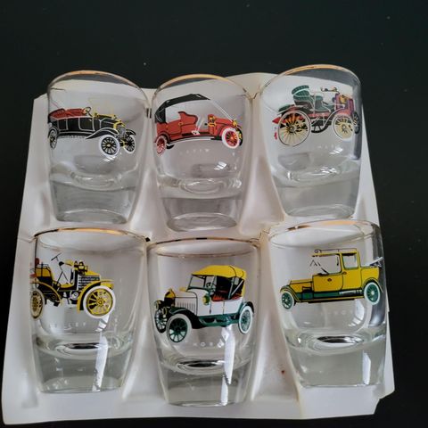 Vintage Shot Glass og Karaffelsett