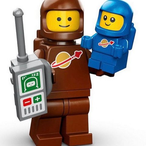 Ny Lego minifigure Brown Astronaut and Spacebaby