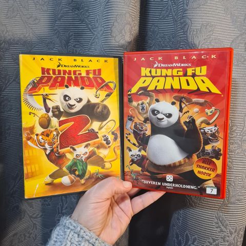 Kung Fu Panda 1 og 2 (DVD). Norsk tale!