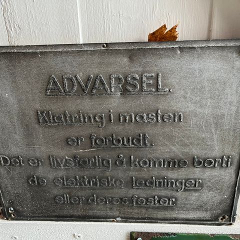 Advarsel skilt