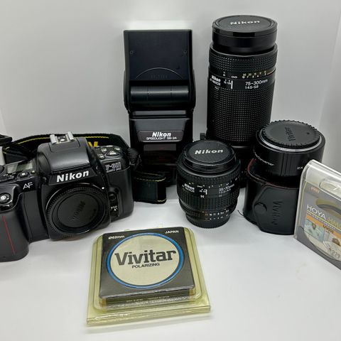 Nikon F-601 AF Quartz date, speilrefleks analogt