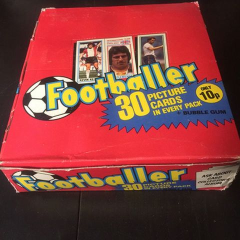 Topps 1981 fotballkort(blue backs trippel cards), hel eske med 48 pakker