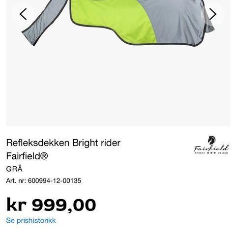 Refleksdekken bright rider fairfield, strl 135