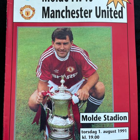 Kampprogram Molde FK - Manchester United 1991