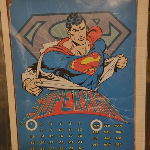 Superman kalender i stål