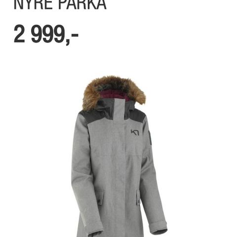 Super fin Kari Traa "Nyre parka" str.M