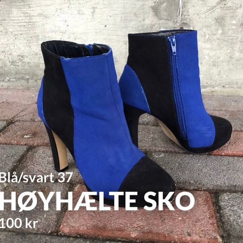 Høyhælte sko strl 37