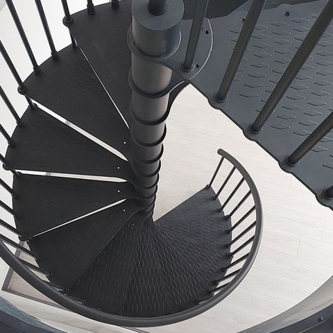 spiraltrapp eik og cast iron spiral stair