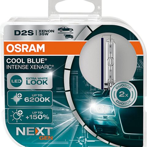 D2s OSRAM XENARC Cool Blue Intense CBI Next Gen Xenonpærer (Sett)