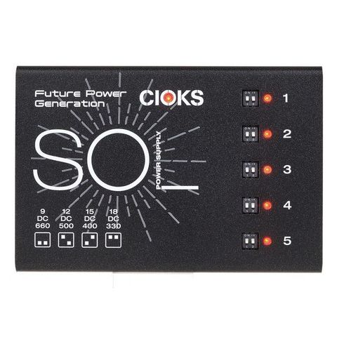Cioks SOL - Strømforsyning for 5 pedaler
