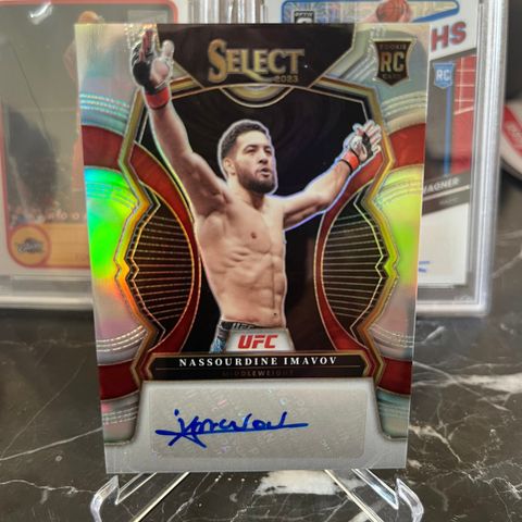 2023 Panini UFC NASSOURDINE IMAVOV Silver Autograf Rookie MMA