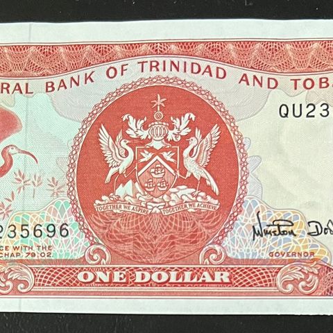 Trinidad  og Tobago. 1 Dollar 1985. P-36d.  UNC