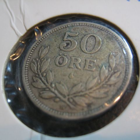 50 øre sverige 1912 sølv