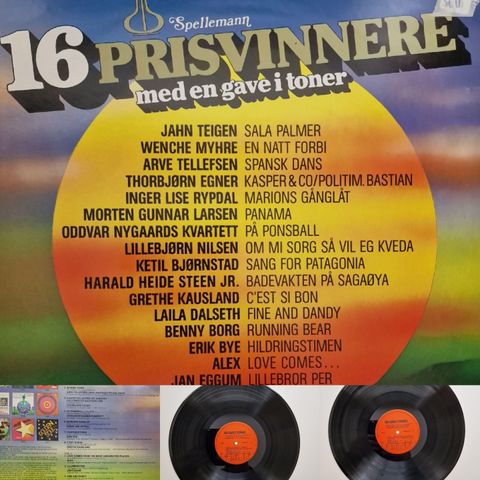 16 PRISVINNERE/MED EN GAVE I TONER 1979 - VINTAGE/RETRO LP-VINYL (ALBUM)