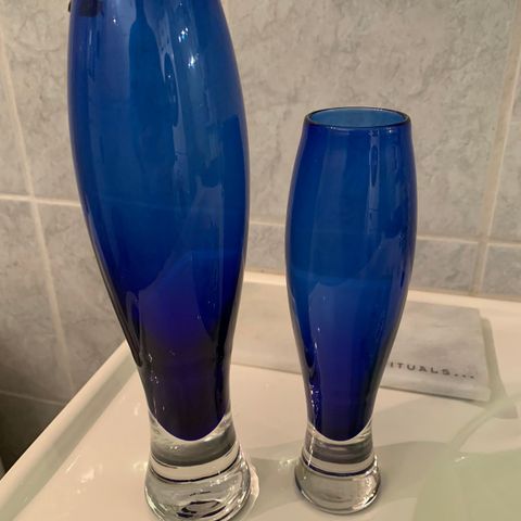 Hadeland glassvaser - blå