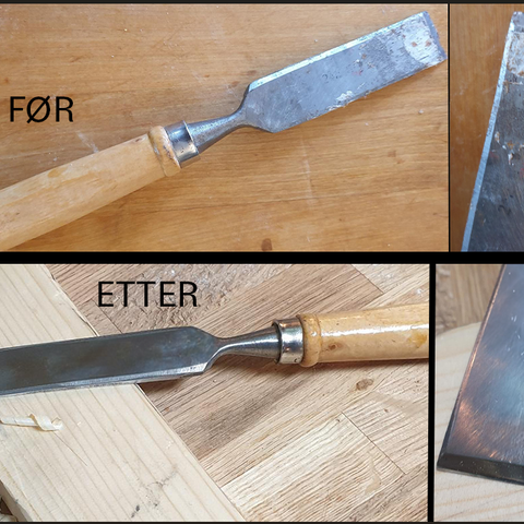 Sliping av kniver og utstyr
