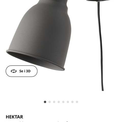 2 stk Vegghengt lamper fra IKEA