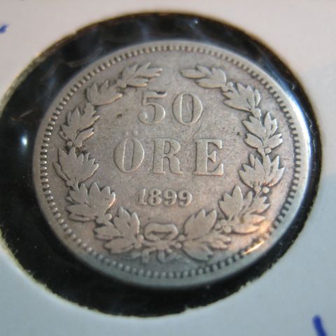 50 øre sverige 1899 sølv