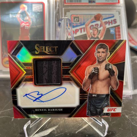 2023 Panini Select UFC BENEIL DARIUSH Patch Red Autograf 25/49