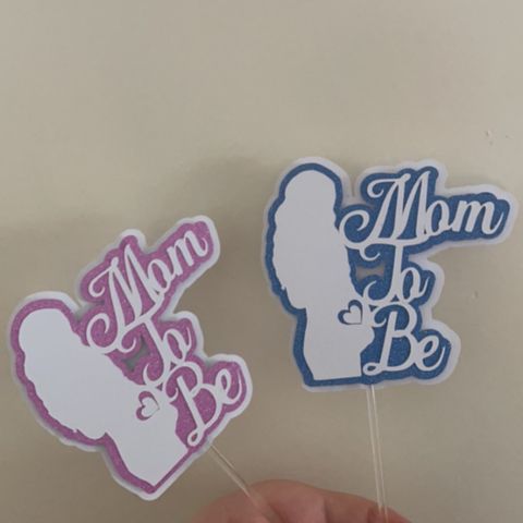 Mom to be 3D kakepynt / Cake topper