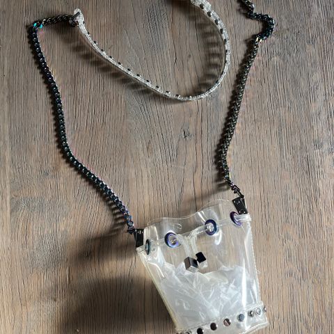 Mini Vinyl Bucket Bag With Micro Studs