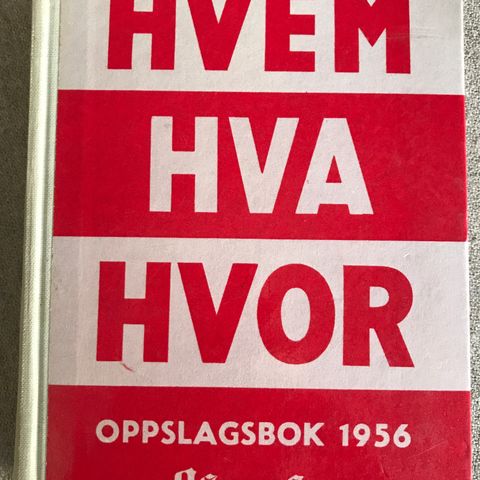 Hvem Hva Hvor 1956