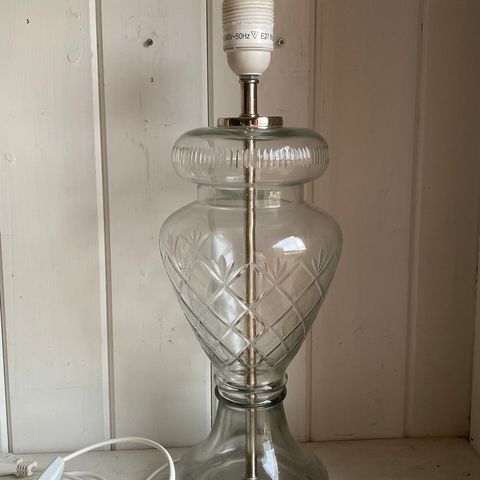 Vintage bordlampe i glass
