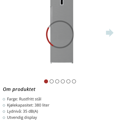 Kjøleskap frittstående