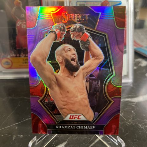 2023 Panini Select UFC KHAMZAT CHIMAEV Purple 46/99 MMA