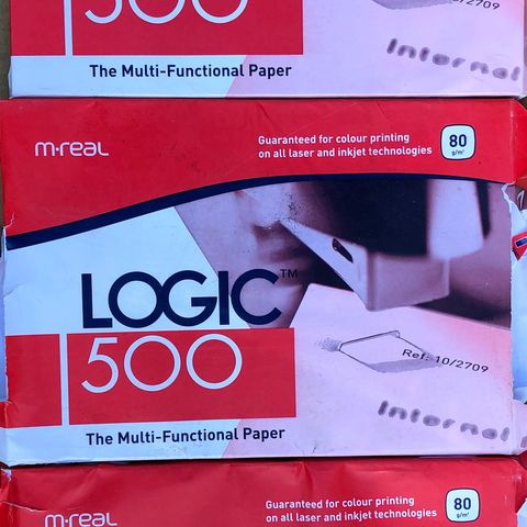 3 pakker Logic 500 A3-ark (80 g/m2) 1500 ark kun kr. 250.-