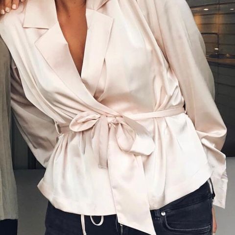 Beige/rosa bluse