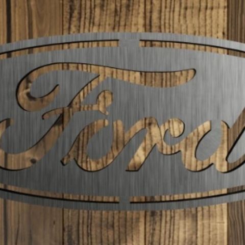 Ford logo i aluminium 60cm