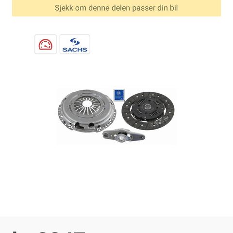 Clutch kit 1.6 og 1.2 bensin vag vv audi