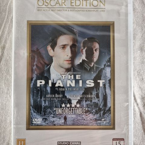 The Pianist Oscar Edition DVD 2002 Pianisten ny forseglet norsk tekst