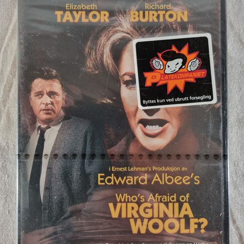 Who's Afraid of Virginia Woolf DVD ny forseglet norsk tekst