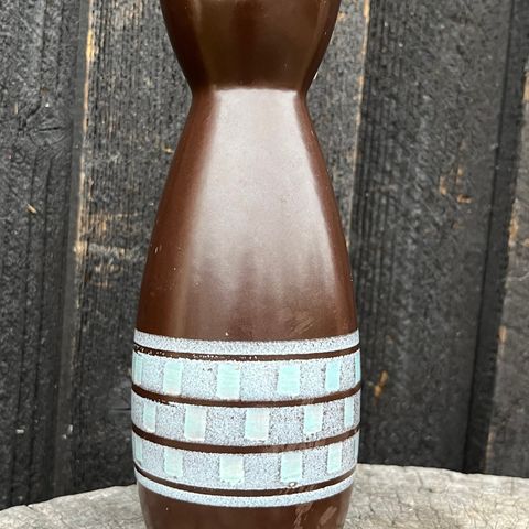 Vintage Strehla GDR keramikk vase nr 876