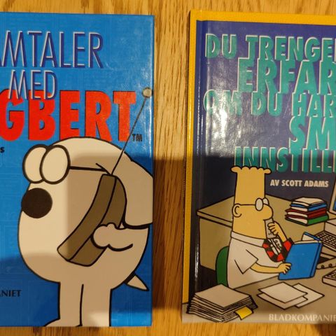 2 små Dilbert/Dogbert-bøker. NY PRIS!