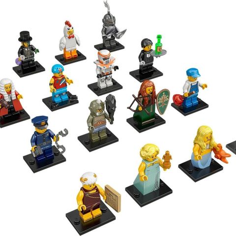 LEGO 71000: Collectible Minifigures Series 9, komplett (16 figurer)