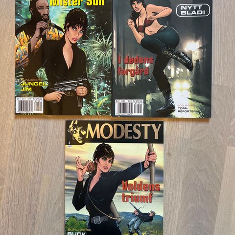 Modesty Blaise, Agent X9 , Magnum- totalt 21  blader