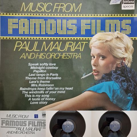 PAUL MAURIAT AND HIS ORCHESTRA/MUSIC FROM FAMOUS FILMS  - VINTAGE/RETRO LP-VINYL