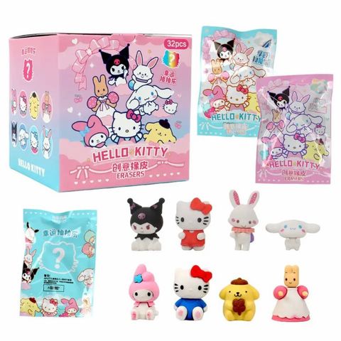 5 Hello Kitty Sanrio Blind Bags Figurer Viskelær