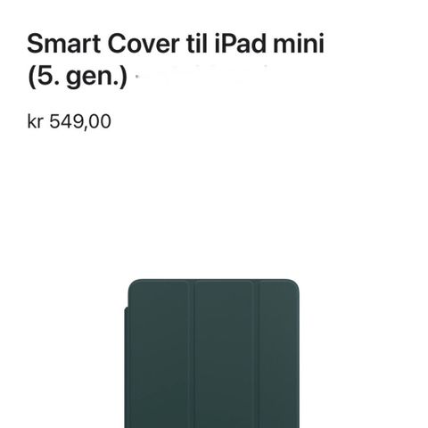 ORIGINAL Apple Smart Cover til iPad mini 4 og 5