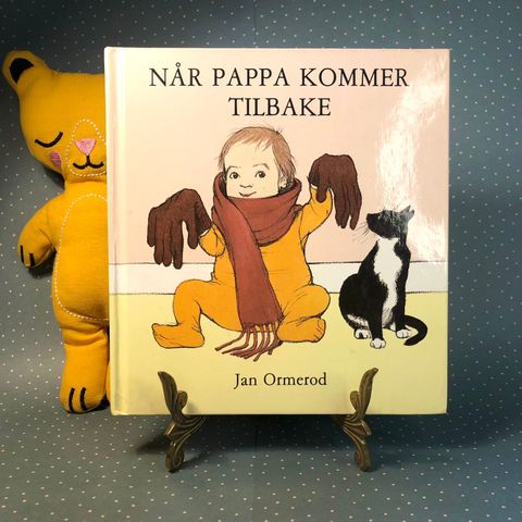 Vintage barnebok for dei aller minste: NÅR PAPPA KOMMER TILBAKE.