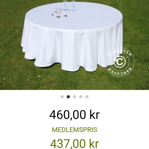 Ubrukte duker til bryllup/fest/arrangementer