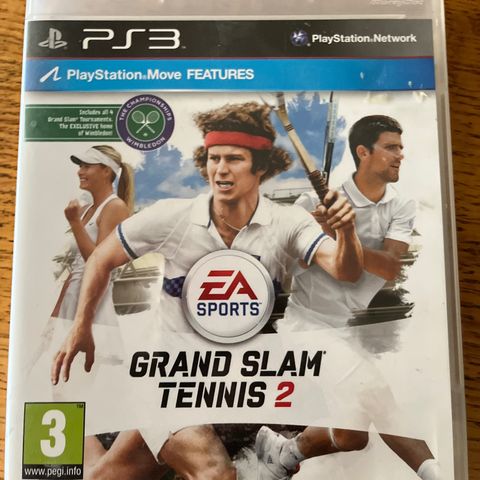 ps3 spill GRAND SLAM TENNIS 2 Move PlayStation  barn