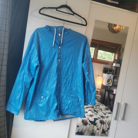 RAINS lyseblå Raincoat S/M